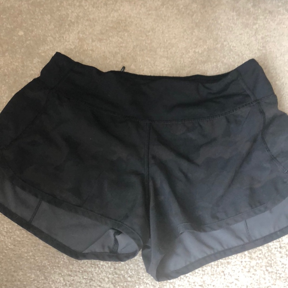 Lululemon Black Camo Speed Short